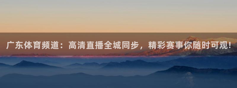 黑白直播体育直播：广东体育频道：高清直播全城同步，精彩赛事你随时可观!